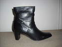 BOTTINES CUIR NOIR
