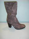 Bottines femme strech nubuck taupe