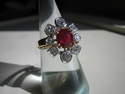 Rubis de Birmanie orn� de diamants - Cr�ation - Bijouterie LECANU