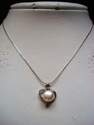Collier coeur en perle de culture