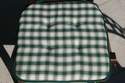 Galette de chaise carreaux verts sapin
