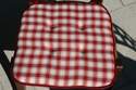 Galette de chaise carreaux rouges