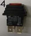 interrupteur vaporetto Polti rouge 4 cosses