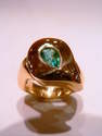 Bijoux or : Bague or jaune et emeraude