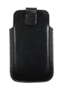 Etui cuir noir avec languette