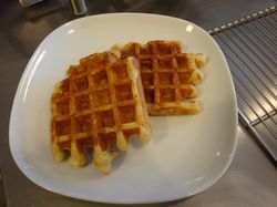 gaufre pomme cannelle et frangipanne 3�