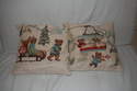 Coussins et boudins de porte jacquard décors montagne