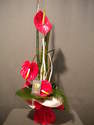 BOUQUET BULLE D'ANTHURIUM EN HAUTEUR 