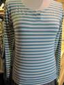 Teeshirt ray� blanc-bleu grec MASA�
