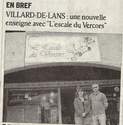 ARTICLE DE PRESSE - PHOTOS DU COMMERCE - L'Escale du vercors