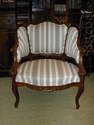 Fauteuil Louis XV dossier trois parties toile � matelas - Fauteuils et chaises relook�s ( sur commande) pi�ces unique - Paco Tourt�, artisan tapissier d�corateur
