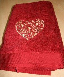 Linge de toilette Coeur - Id�es f�te des m�res - V'Art Deco