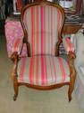 fauteuil Voltaire rayures - Fauteuils et chaises relook�s ( sur commande) pi�ces unique - Paco Tourt�, artisan tapissier d�corateur