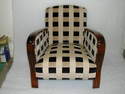 fauteuil 1930 damier velours coton - Fauteuils et chaises relook�s ( sur commande) pi�ces unique - Paco Tourt�, artisan tapissier d�corateur