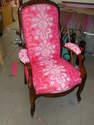 fauteuil Voltaire rose - Fauteuils et chaises relook�s ( sur commande) pi�ces unique - Paco Tourt�, artisan tapissier d�corateur