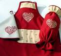 Linge de cuisine collection "Coeurs"