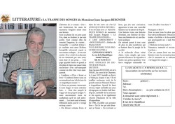 article dans la brise val du cher la trappe des songes JJ REIGNIER