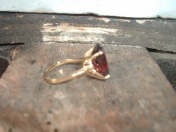 bague or tourmaline rouge  - La boutique - ATELIER LE BERY'L