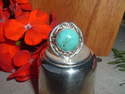 bague ronde turquoise
