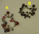 Bracelets (B.R) argent� avec pierre 