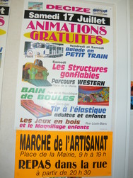 March� de l'artisanat et repas dans la rue en juillet