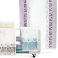 SERVIETTE " KALIA" - LE LINGE DE MAISON - MYRTILLE