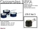 Lot de 3 casseroles BEKA Black Collection