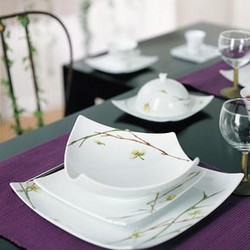 SERVICE DE TABLE "JARDIN DE FLORE" - L'ART DE LA TABLE - MYRTILLE