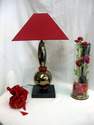 LAMPE   BOULES SUR PIED BOIS