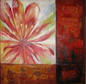 HUILE SUR TOILE " FLEUR"