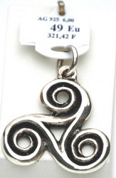 Pendentif Triskel Argent Toulhoat