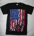 TEE SHIRT SERIGRAPHIE Drapeau US