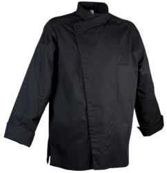 VESTE DE CUISINE Manches Longues Noir - VETEMENTS ET CHAUSSURES  PROFESSIONNEL - STOCK AMERICAIN