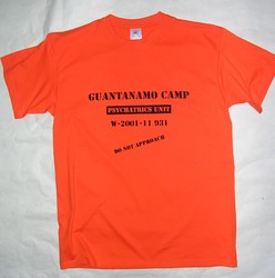 TEE SHIRT IMPRIME SERIGRAPHIE GUANTANAMO CAMP - TEE-SHIRT et DEBARDEUR - STOCK AMERICAIN