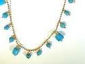 COLLIER OR ET TURQUOISES