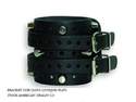 BRACELET DE FORCE EN CUIR CLOUS CONIQUES PLATS
