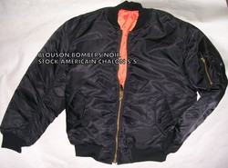 BLOUSON BOMBERS MA1 noir - PARKAS - BLOUSONS -VESTES - STOCK AMERICAIN