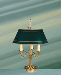 Lampe Bouillotte LOUIS XVI abat jour  vert ou bordeaux