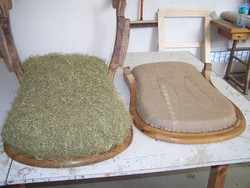Piqure du dossier en crin v�g�tal ou animal