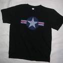 TEE SHIRT IMPRIME SERIGRAPHIE ETOILE DRAPEAUX US