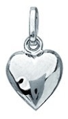 COEUR DE PETITE TAILLE OR BLANC 18K - BIJOUTERIE DELAVEST          