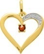 PENDENTIF COEUR ET RUBIS OR JAUEN 18 CARATS - BIJOUTERIE DELAVEST          