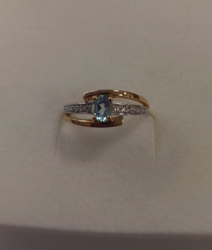 BAGUE TOPAZE ET OXYDE OR JAUNE 18 CARATS - BIJOUTERIE DELAVEST          