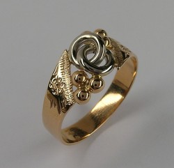 BAGUE TRADITIONNELLE DE SAVOIE TOI ET MOI OR ROSE 750/000 - BIJOUTERIE DELAVEST          