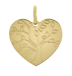 PENDENTIF EN FORME DE COEUR ARBRE DE VIE OR JAUNE 18K - BIJOUTERIE DELAVEST          