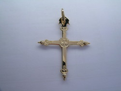 CROIX TRADITIONNELLE DE SAVOIE OU JEANNETTE OR  ROSE 18K - BIJOUTERIE DELAVEST          