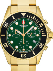 MONTRE HOMME CHRONO METAL DORE - BIJOUTERIE DELAVEST          