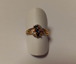 TRILOGIE DE SAPHIR OR JAUNE 18 CARATS - BIJOUTERIE DELAVEST          