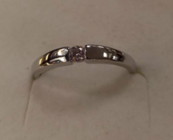 BAGUE DIAMANT ET OR BLANC 18 CARATS - BIJOUTERIE DELAVEST          