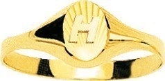 CHEVALIERE FEMME 750/000 OR JAUNE - BIJOUTERIE DELAVEST          